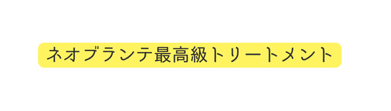 ネオブランテ最高級トリートメント