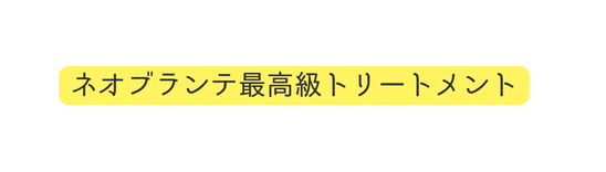 ネオブランテ最高級トリートメント